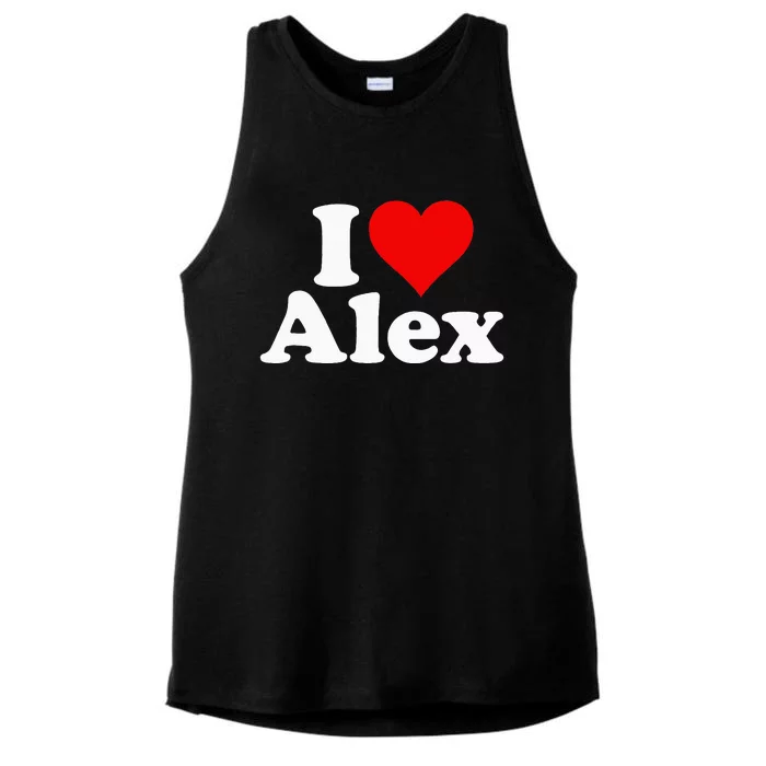 I Heart Love Alex Alexandra Alexander Alexis Ladies Tri-Blend Wicking Tank