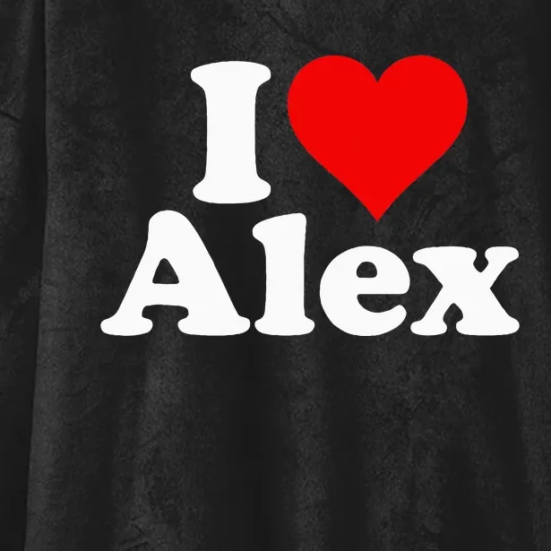 I Heart Love Alex Alexandra Alexander Alexis Hooded Wearable Blanket