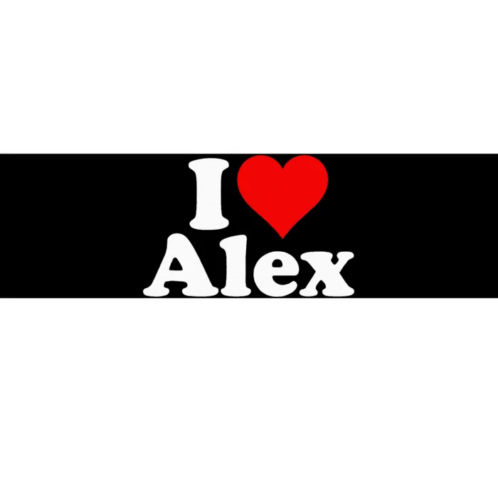 I Heart Love Alex Alexandra Alexander Alexis Bumper Sticker