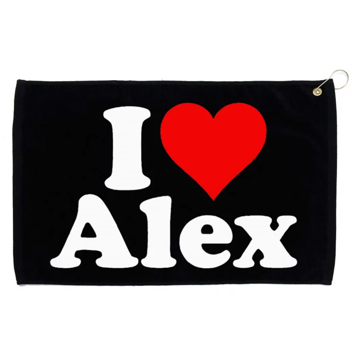 I Heart Love Alex Alexandra Alexander Alexis Grommeted Golf Towel