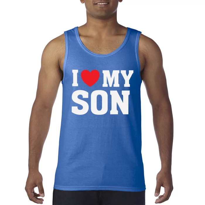 I Heart Love My Son Gift Proud Parent Mom Mother Dad Cute Gift Tank Top