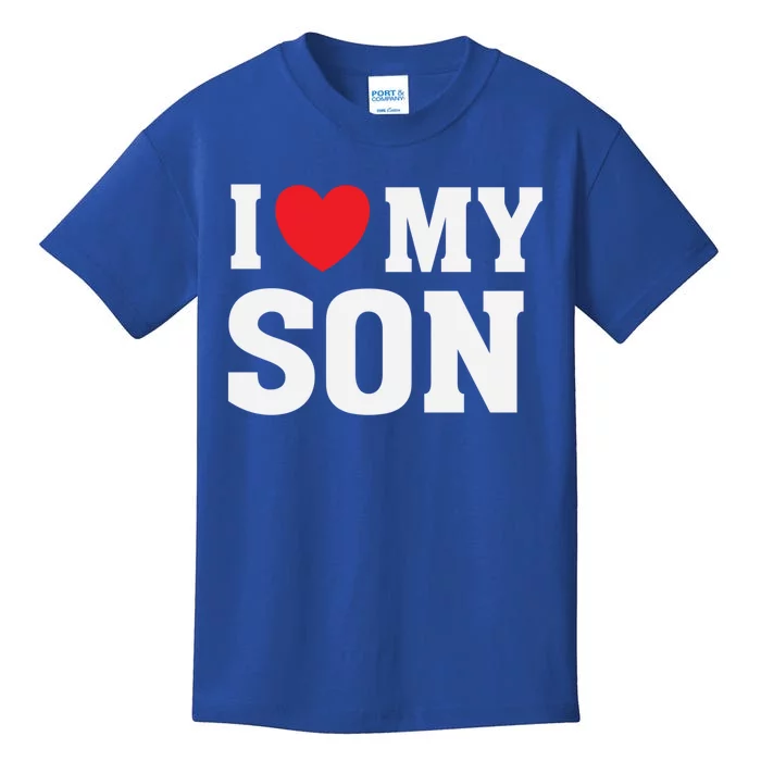 I Heart Love My Son Gift Proud Parent Mom Mother Dad Cute Gift Kids T-Shirt