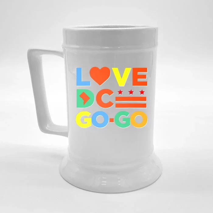 I Heart Love DC Washington D.C I Love Go Go Graphics Front & Back Beer Stein