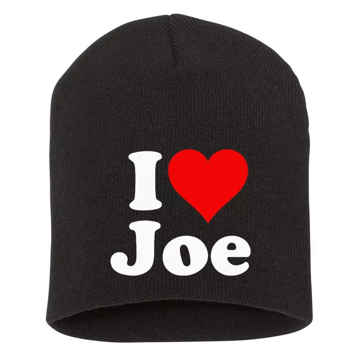 I Heart Love Joe Joseph Short Acrylic Beanie