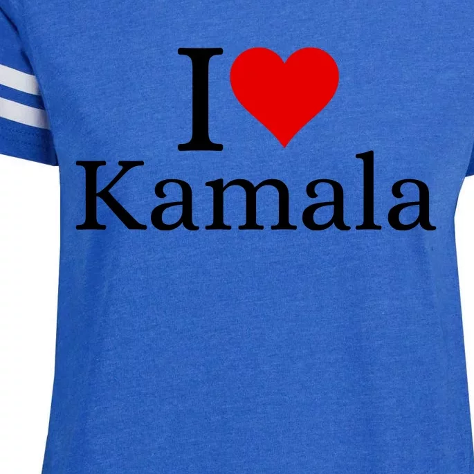 I Heart Love Kamala Harris Enza Ladies Jersey Football T-Shirt