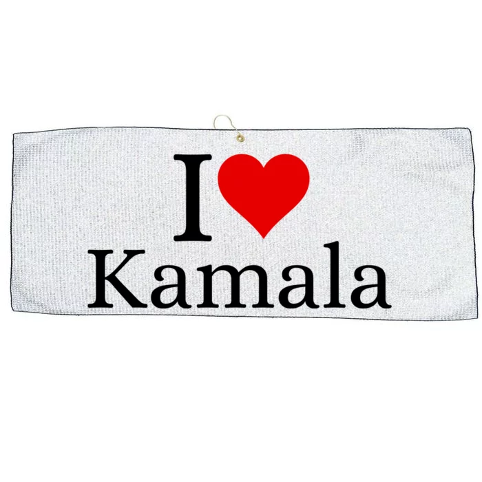 I Heart Love Kamala Harris Large Microfiber Waffle Golf Towel