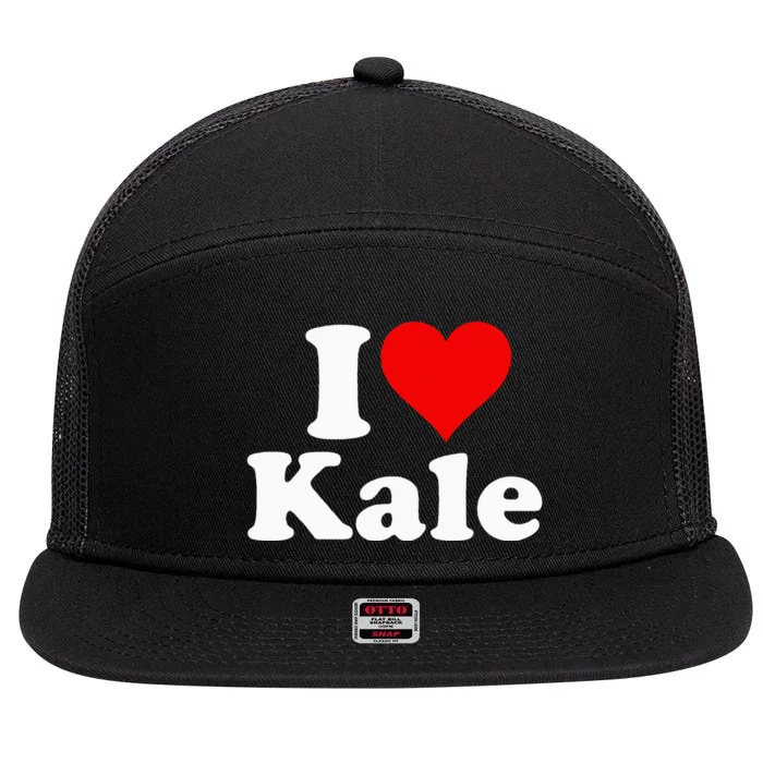 I Heart Love Kale 7 Panel Mesh Trucker Snapback Hat