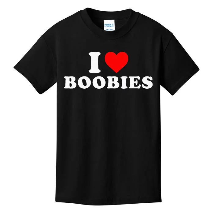 I Heart Love Boobies Kids T-Shirt