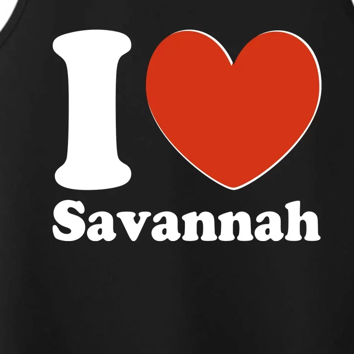 I Heart Love Savannah Performance Tank