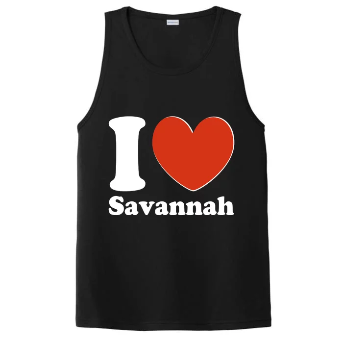 I Heart Love Savannah Performance Tank