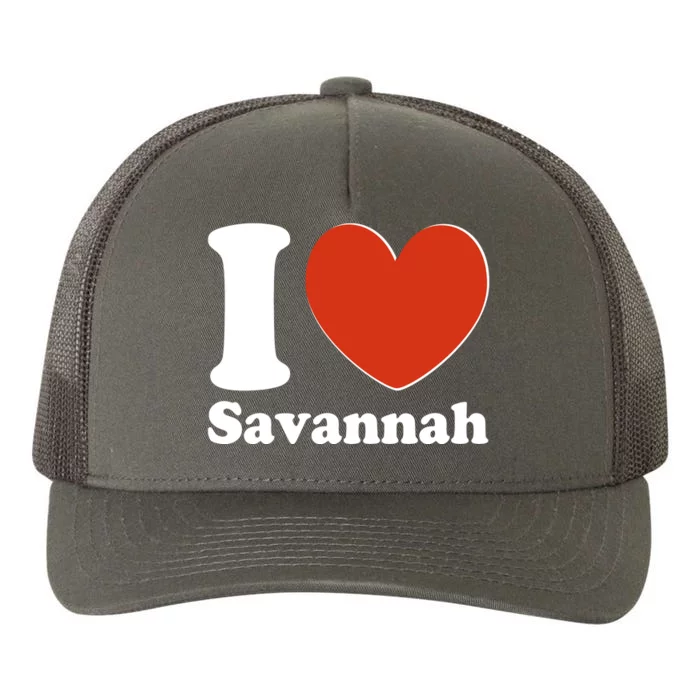 I Heart Love Savannah Yupoong Adult 5-Panel Trucker Hat