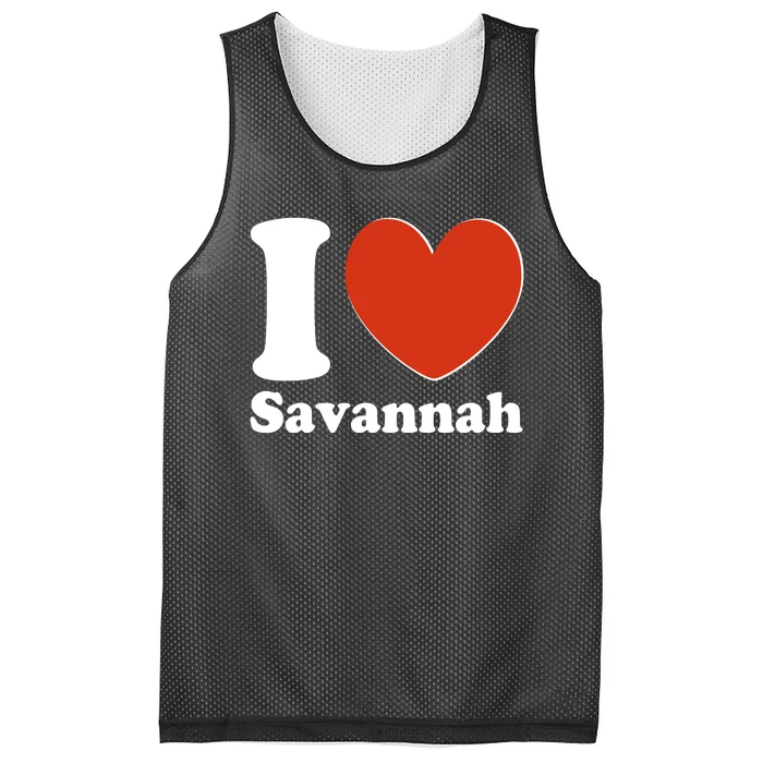 I Heart Love Savannah Mesh Reversible Basketball Jersey Tank