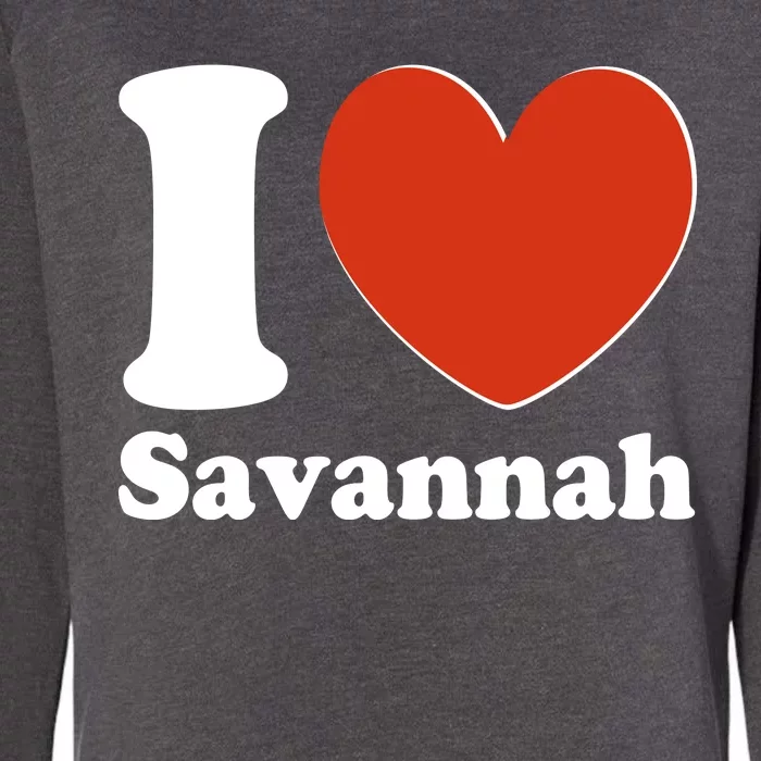 I Heart Love Savannah Womens California Wash Sweatshirt