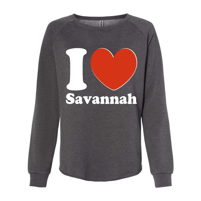 I Heart Love Savannah Womens California Wash Sweatshirt