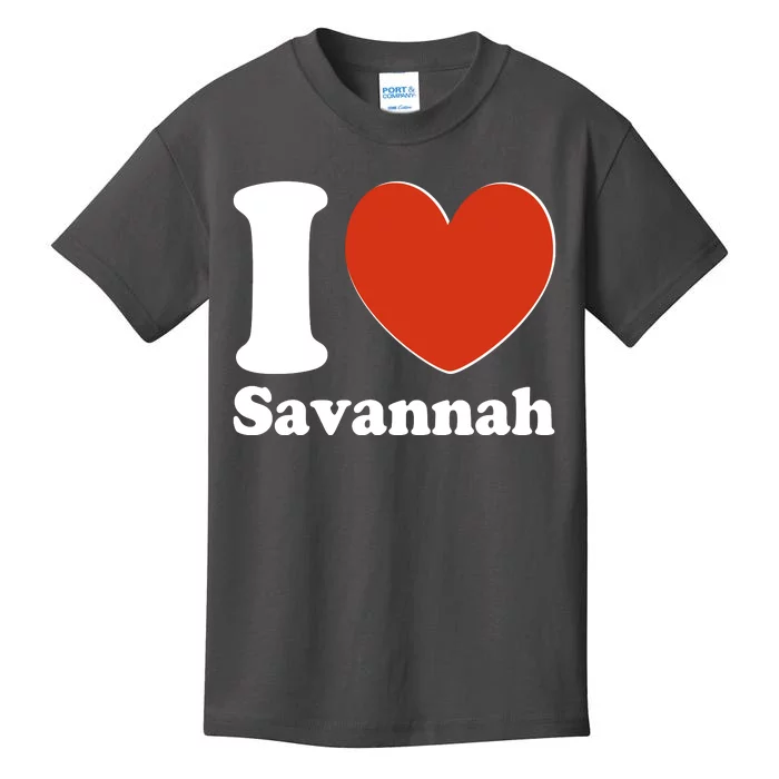 I Heart Love Savannah Kids T-Shirt