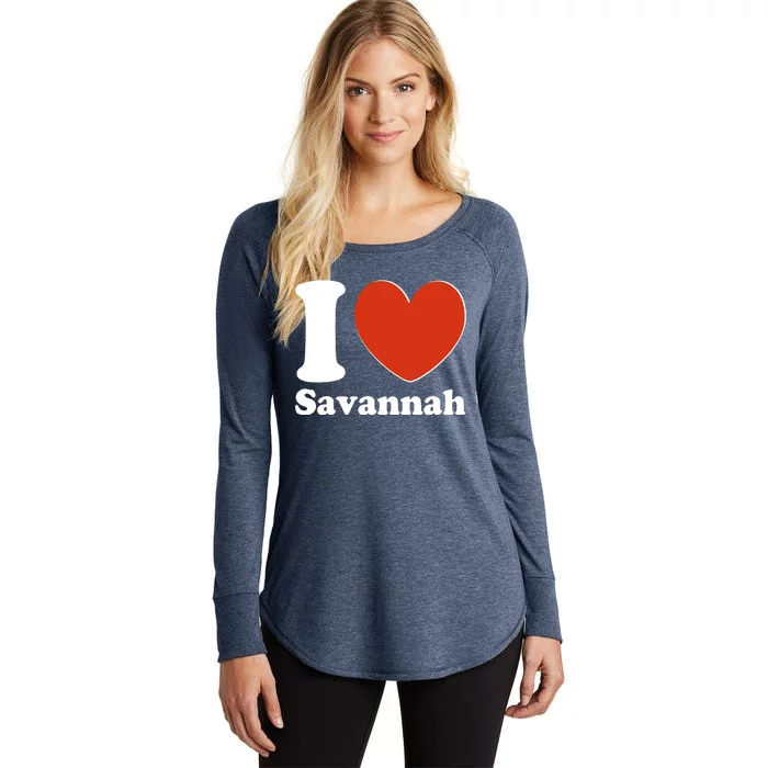 I Heart Love Savannah Women's Perfect Tri Tunic Long Sleeve Shirt