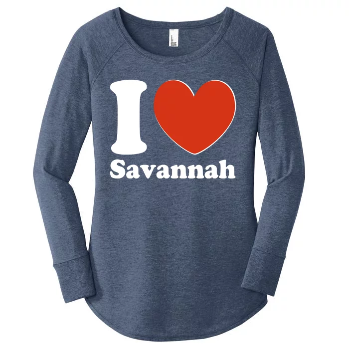 I Heart Love Savannah Women's Perfect Tri Tunic Long Sleeve Shirt