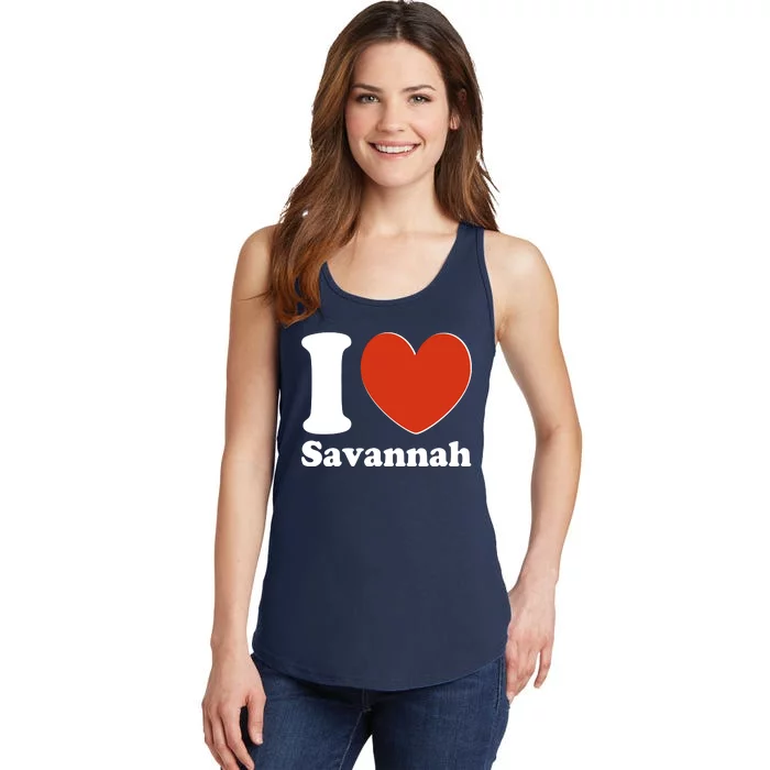 I Heart Love Savannah Ladies Essential Tank