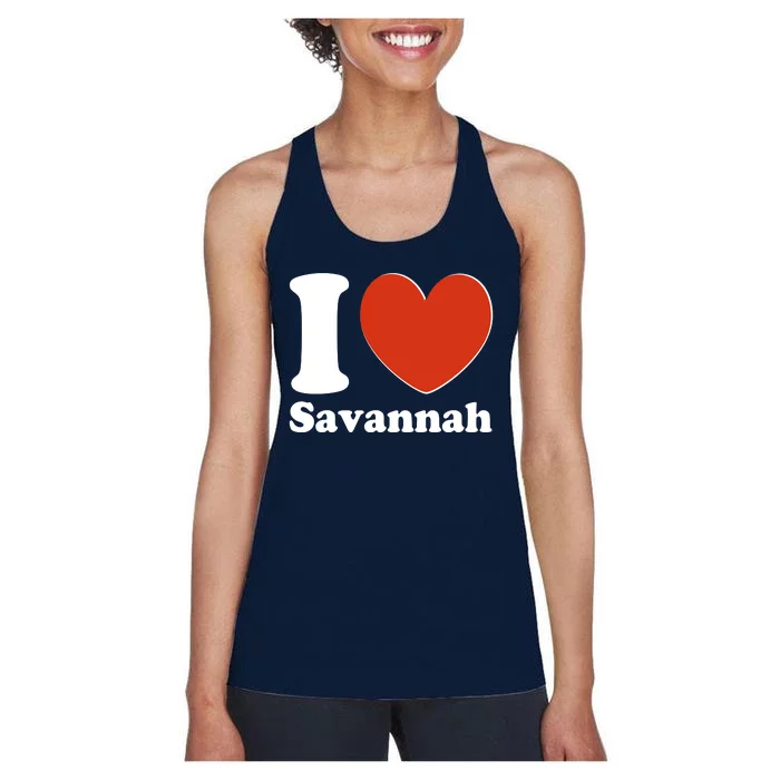 I Heart Love Savannah Women's Racerback Tank