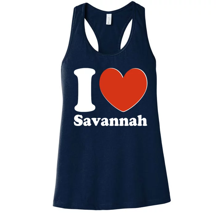 I Heart Love Savannah Women's Racerback Tank