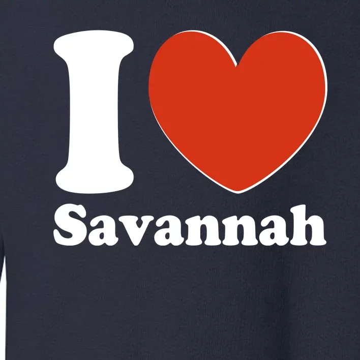 I Heart Love Savannah Toddler Sweatshirt