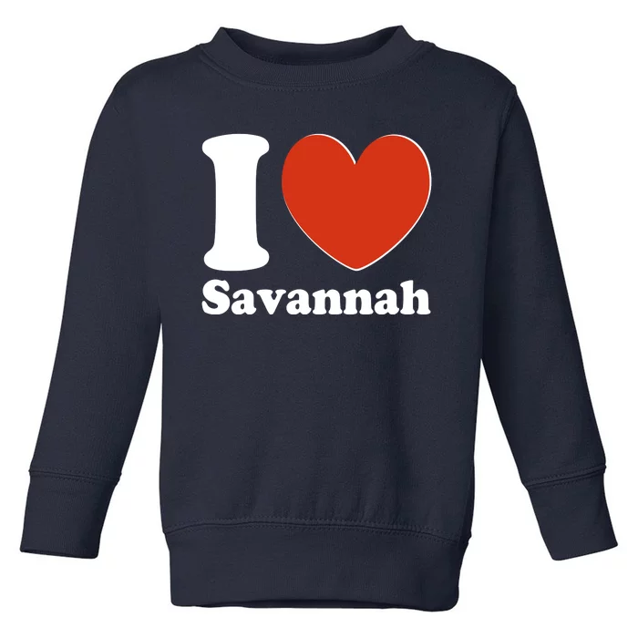 I Heart Love Savannah Toddler Sweatshirt