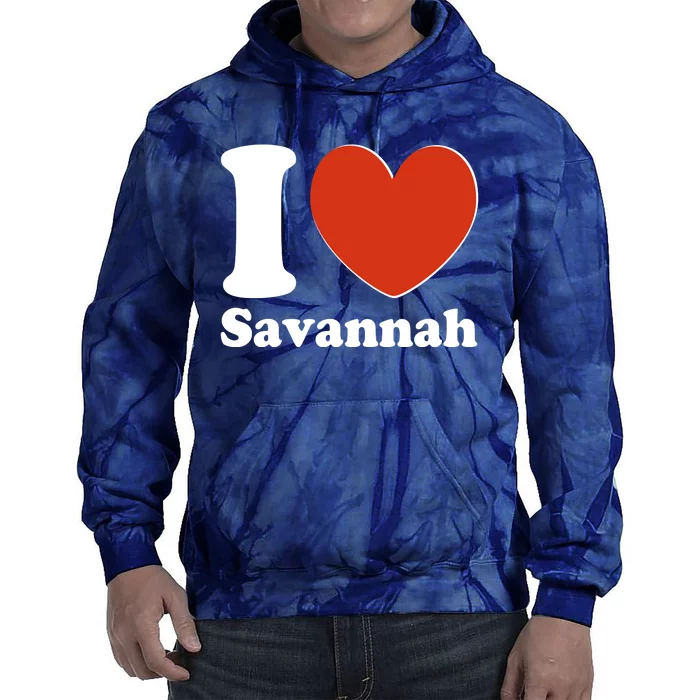 I Heart Love Savannah Tie Dye Hoodie