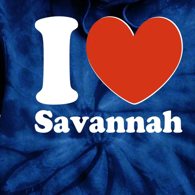 I Heart Love Savannah Tie Dye Hoodie