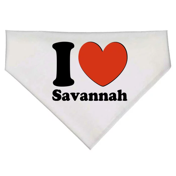 I Heart Love Savannah USA-Made Doggie Bandana