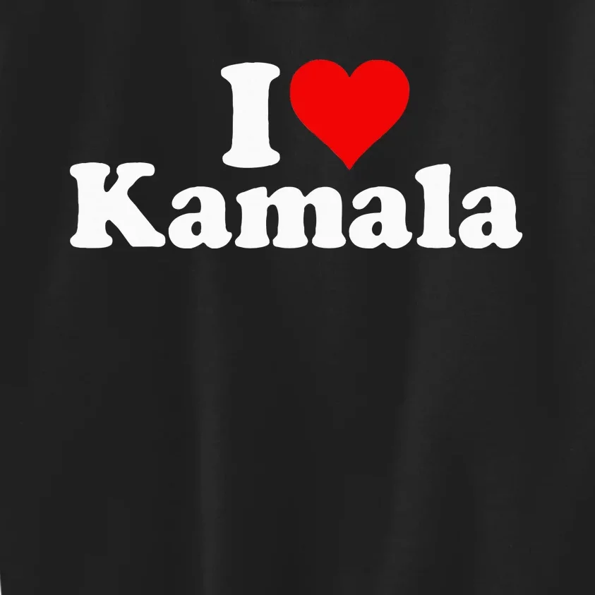 I Heart Love Kamala Harris Kids Sweatshirt