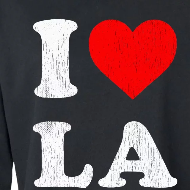 I Heart La Souvenir Cropped Pullover Crew