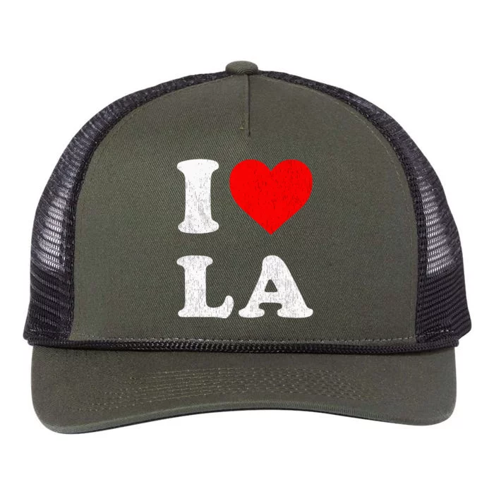 I Heart La Souvenir Retro Rope Trucker Hat Cap