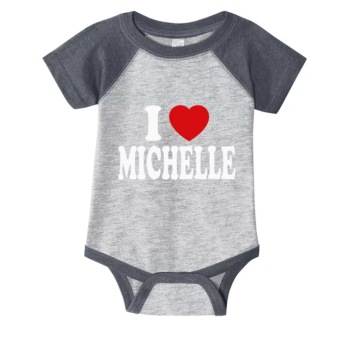 I Heart Love Michelle Infant Baby Jersey Bodysuit