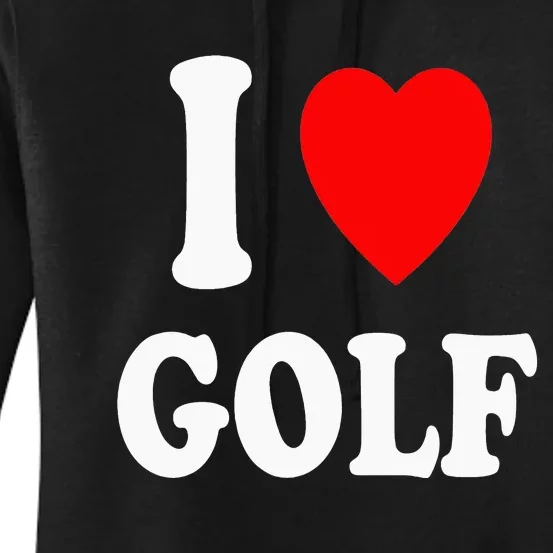 I Heart (Love) Golf Professional Amateur Putting Mini Women's Pullover Hoodie