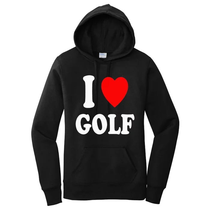 I Heart (Love) Golf Professional Amateur Putting Mini Women's Pullover Hoodie