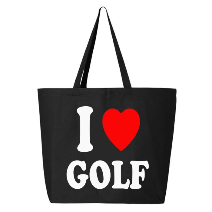 I Heart (Love) Golf Professional Amateur Putting Mini 25L Jumbo Tote