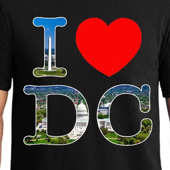 I Heart Love Washington WA DC Classic Font Pajama Set