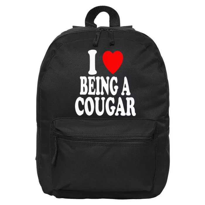 I Heart (Love) Being A Cougar Hot Older Woman 16 in Basic Backpack