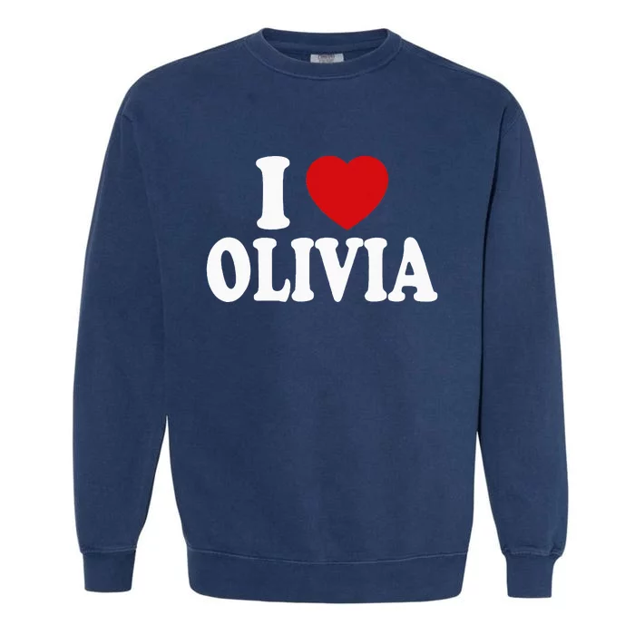 I Heart Love Olivia Garment-Dyed Sweatshirt