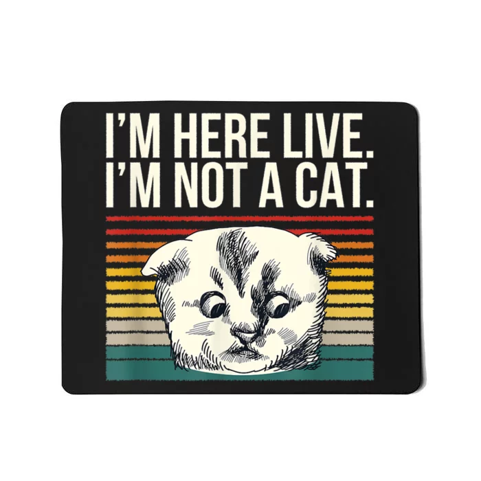 IM Here Live IM Not A Cat Mousepad