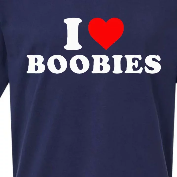 I Heart Love Boobies Sueded Cloud Jersey T-Shirt