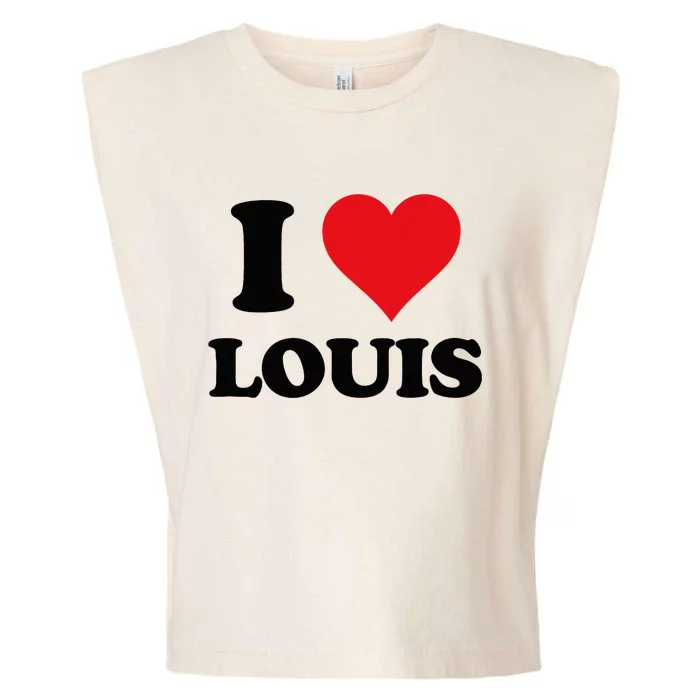 I Heart Louis First Name Garment-Dyed Women's Muscle Tee