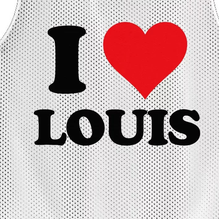 I Heart Louis First Name Mesh Reversible Basketball Jersey Tank