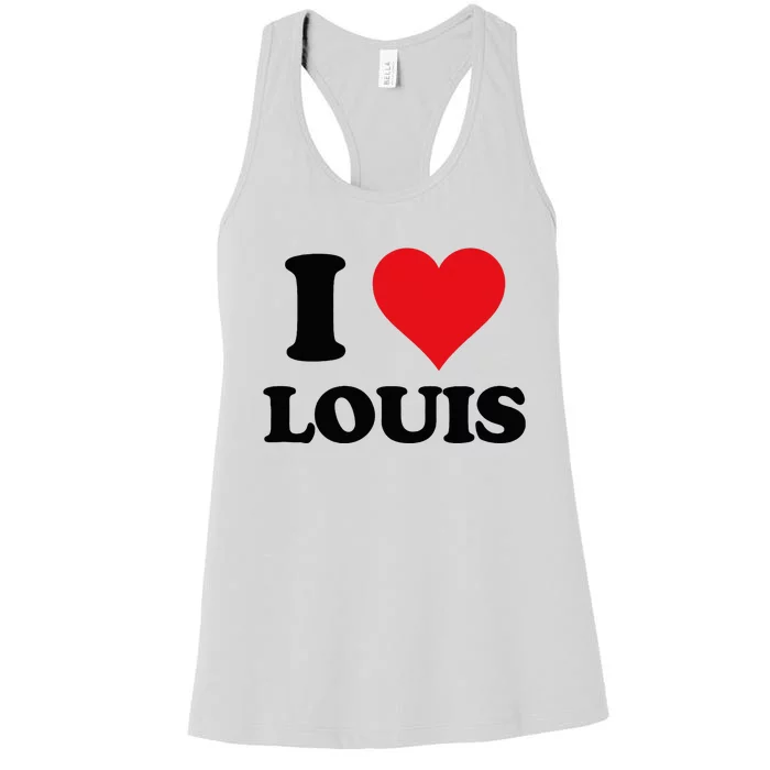 I Heart Louis First Name Women's Racerback Tank