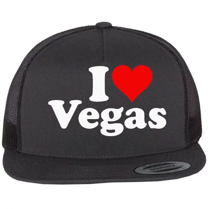 I Heart Love Las Vegas Nevada Flat Bill Trucker Hat