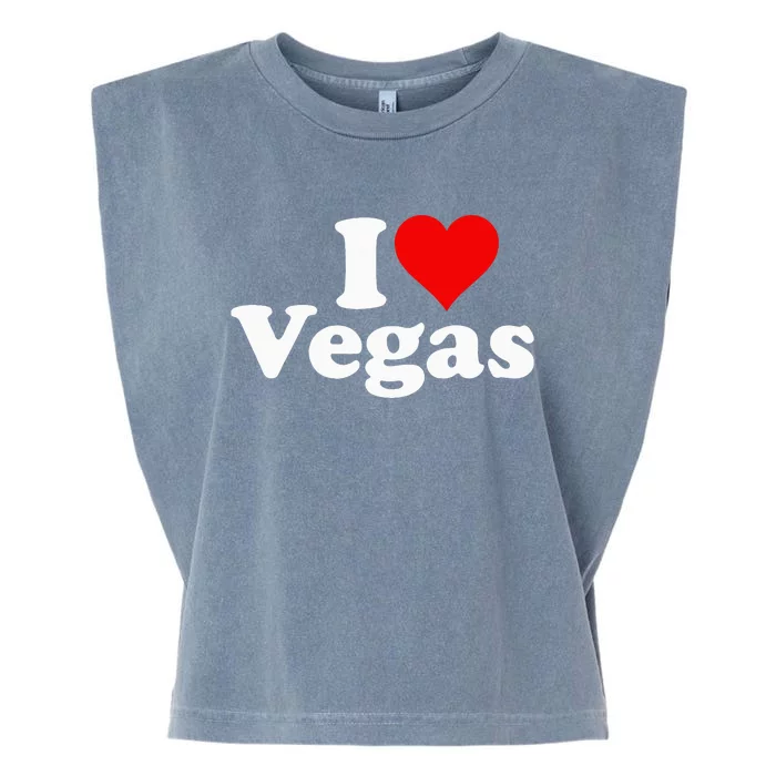 I Heart Love Las Vegas Nevada Garment-Dyed Women's Muscle Tee