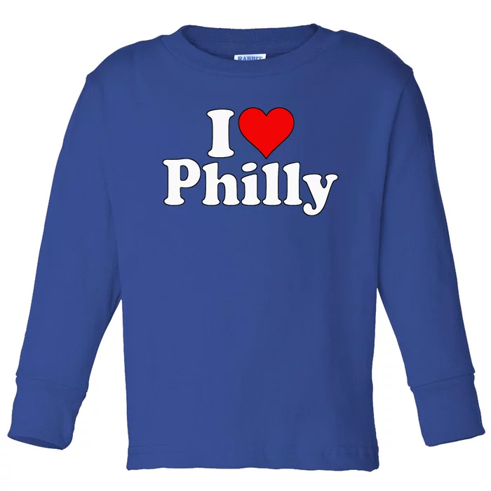 I Heart Love Philadelphia Pennsylvania Toddler Long Sleeve Shirt