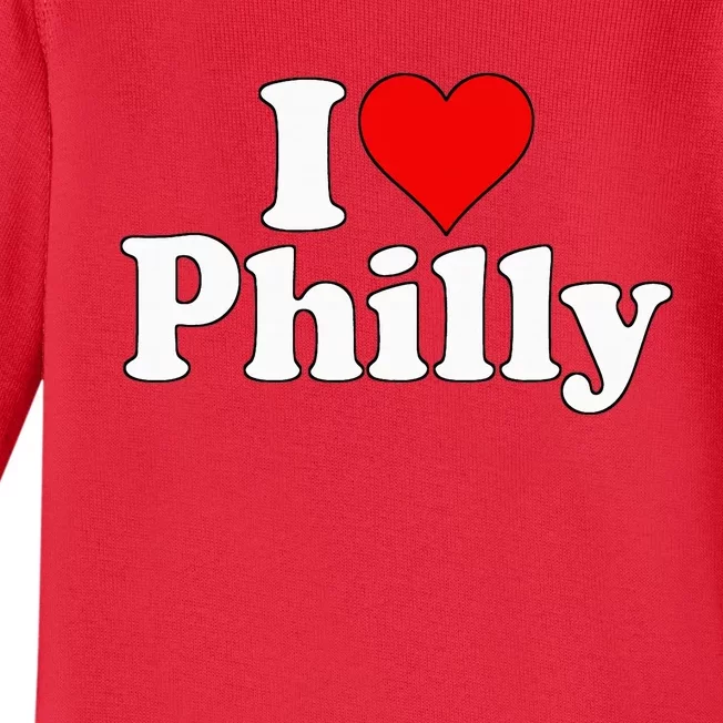 I Heart Love Philadelphia Pennsylvania Baby Long Sleeve Bodysuit