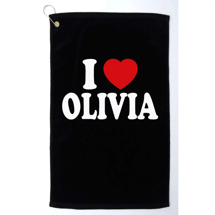 I Heart Love Olivia Platinum Collection Golf Towel