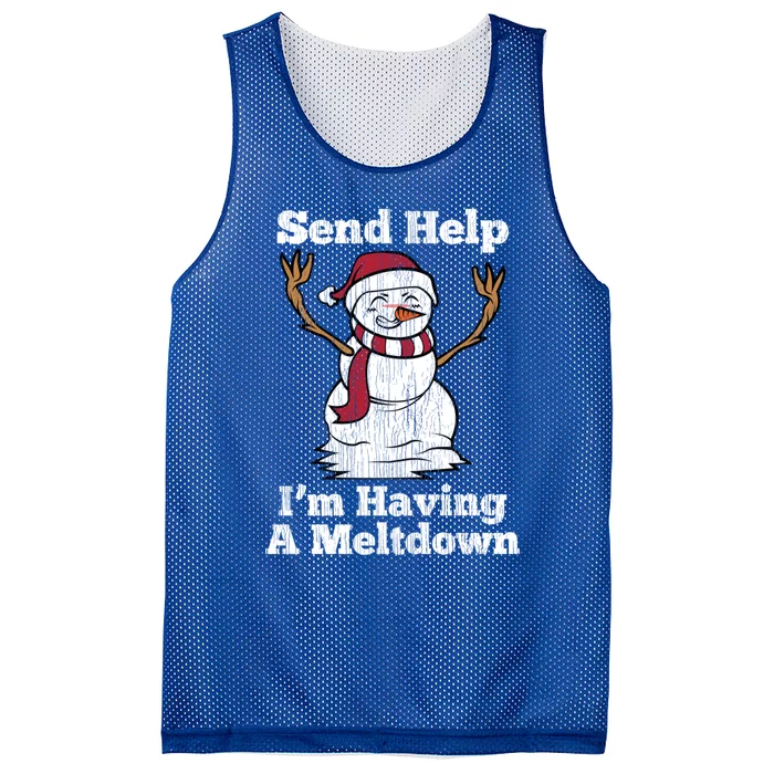 I'm Having Meltdown Snow Stressed Out Anxious Nerves Gift Mesh Reversible Basketball Jersey Tank